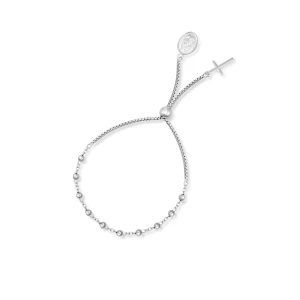 W.KRUK Bransoleta srebrna z motywem różańca