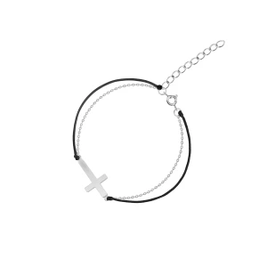 W.KRUK Bransoletka srebrna z krzyżykiem