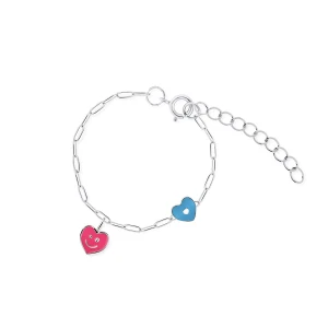 W.KRUK - Bransoletka srebrna z motywem serc