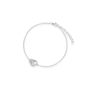 W.KRUK Bransoleta srebrna z motywem serca