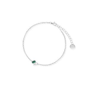 W.KRUK - Bransoletka srebrna z perłą i cyrkoniami