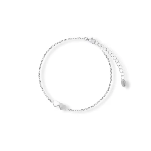 W.KRUK - Bransoletka srebrna złączone serca