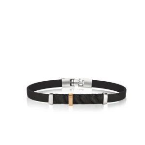 W.KRUK - Bransoletka stal i złoto