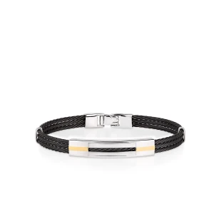 W.KRUK Bransoleta stal i złoto