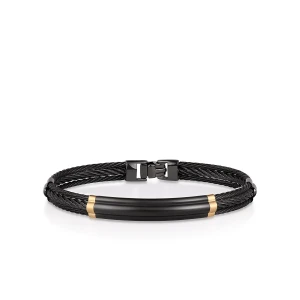 W.KRUK Bransoleta stal i złoto