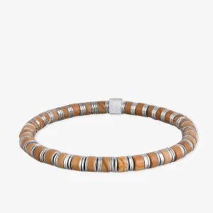 W.KRUK - Bransoletka stalowa z jaspisami