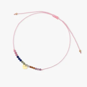 W.KRUK Bransoletka sznurkowa z kamieniami naturalnymi