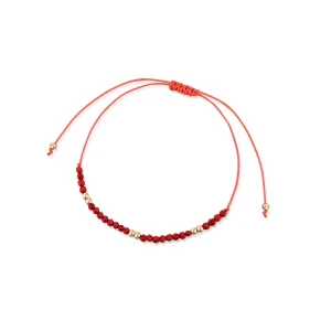 W.KRUK - Bransoletka sznurkowa z koralami