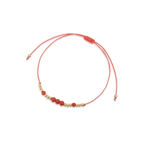 W.KRUK Bransoleta sznurkowa z koralami
