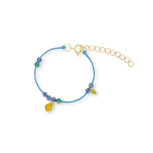 W.KRUK Bransoleta sznurkowa z motywem cytrynki