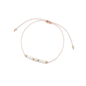 W.KRUK - Bransoletka sznurkowa z perłami