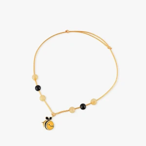 W.KRUK Bransoletka sznurkowa z pszczółką