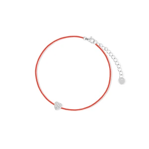 W.KRUK Bransoleta sznurkowa z sercem