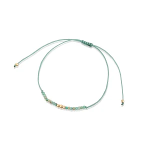 W.KRUK - Bransoletka sznurkowa z turkusami