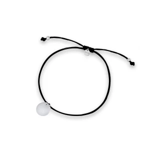 W.KRUK Bransoleta sznurkowa ze srebrną zawieszką