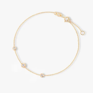 W.KRUK Bransoletka złota z cyrkoniami