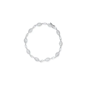 W.KRUK - Bransoletka z mosiądzu z białymi cyrkoniami