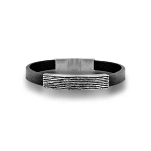 W.KRUK - Bransoletka ze skóry i stali