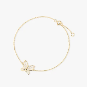 W.KRUK Bransoletka złota ażurowy motyl