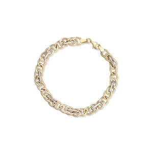 W.KRUK Bransoleta złota bicolor pancerka