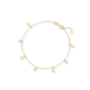W.KRUK - Bransoletka złota celebrytka z gwiazdkami