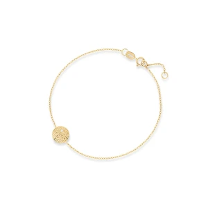 W.KRUK - Bransoletka złota kółeczko z cyrkonią