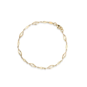 W.KRUK Bransoleta złota liście