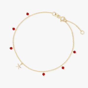 W.KRUK - Bransoletka złota na nogę Santorini