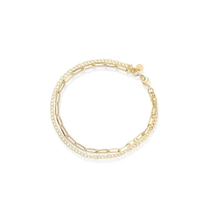 W.KRUK Bransoleta złota paper clip