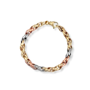 W.KRUK - Bransoletka złota tricolor