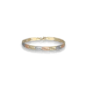 W.KRUK Bransoleta złota tricolor