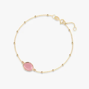 W.KRUK Bransoleta złota z chalcedonem Saint Tropez