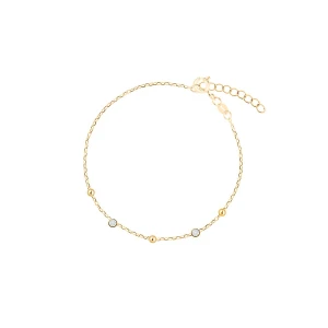 W.KRUK - Bransoletka złota z cyrkoniami