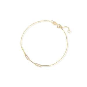 W.KRUK - Bransoletka złota z cyrkoniami