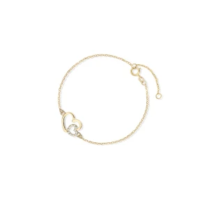 W.KRUK - Bransoletka złota z cyrkoniami serca