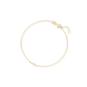 W.KRUK Bransoleta złota z krzyżykiem