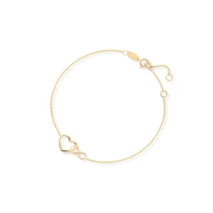 W.KRUK Bransoletka złota z motywem serca i nieskończoności