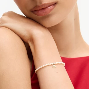 W.KRUK Bransoleta złota z muszlą i perłami Santorini