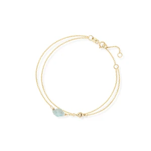 W.KRUK - Bransoletka złota z niebieskim apatytem Saint Tropez