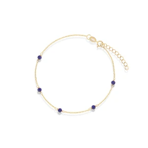 W.KRUK Bransoleta złota z niebieskimi kamieniami