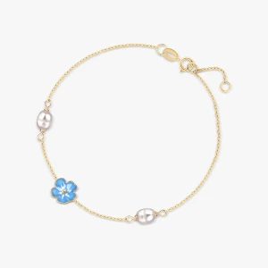 W.KRUK - Bransoletka złota z perłą