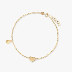W.KRUK - Bransoletka złota z sercem
