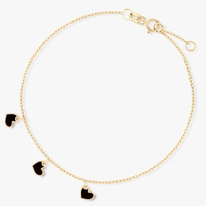 W.KRUK Bransoletka złota z serduszkami