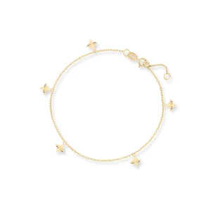 W.KRUK - Bransoletka złota z wiszącymi gwiazdkami