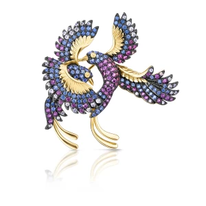 W.KRUK Broszka srebrna Preludium Paradise Birds