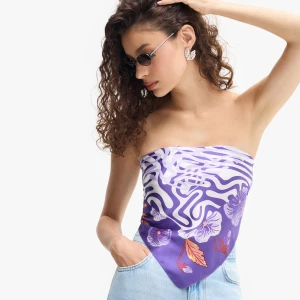 Zdjęcie produktu W.KRUK Chusta jedwabna Kwiaty Nocy Bratki