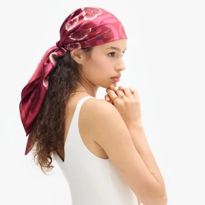 W.KRUK - Chusta jedwabna Kwiaty Nocy Bratki FASHION