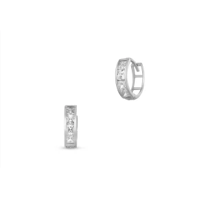 W.KRUK Kolczyki białe złoto z cyrkoniami