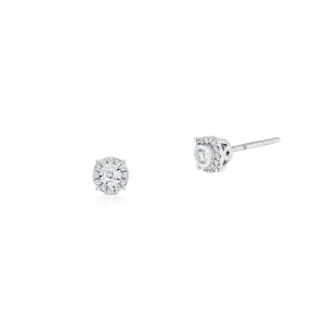 W.KRUK - Kolczyki białe złoto z diamentami