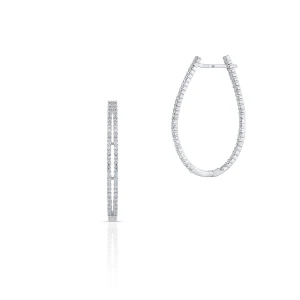 W.KRUK - Kolczyki białe złoto z diamentami